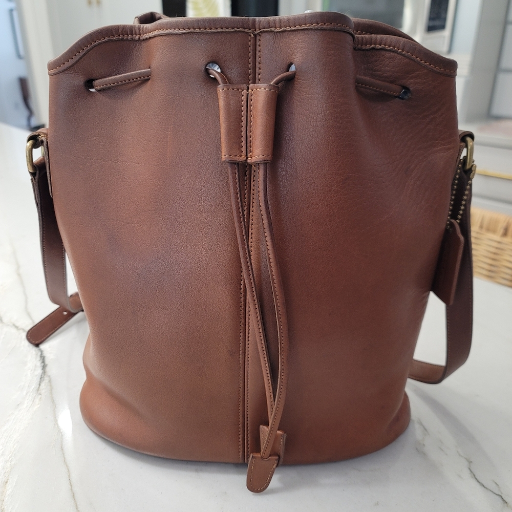 Coach Nicolas Drawstring Crossbody Bag in British Tan